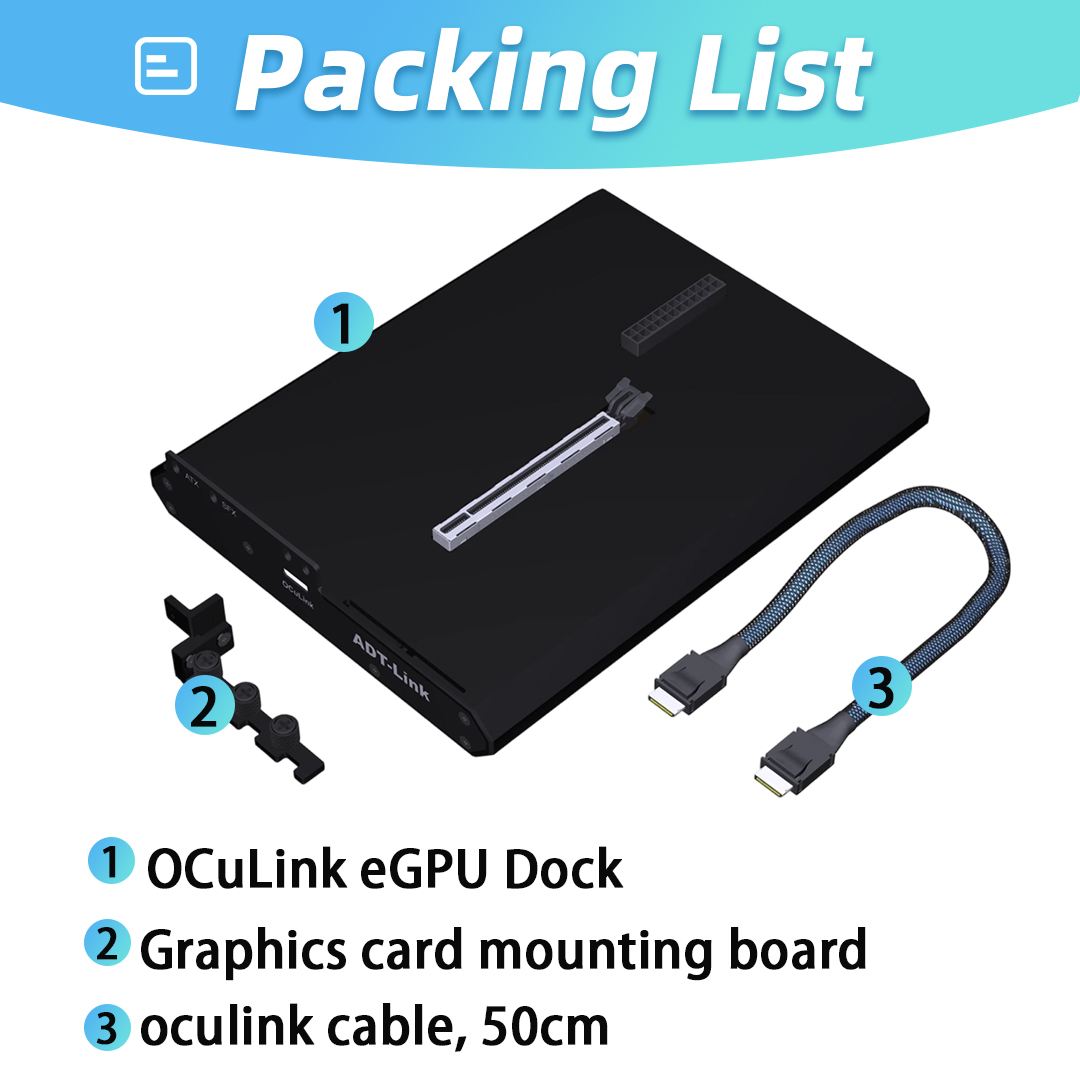 OCuLink eGPU Dock PCIe 4.0 X4  - đánh giá và giá Oculink Gpu Dock Station