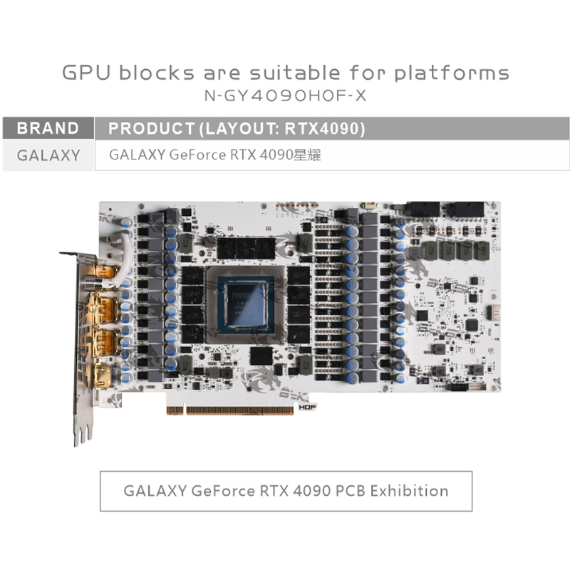 Bykski N-GY4090HOF-X GPU Block - đánh giá và giá Rtx 4090 Water Block Full Cover